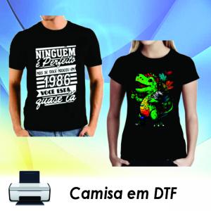 camisa cores escuras DTF DTF Têxtil 25x32    Imagem Meramente ilustrativa