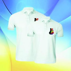 CAMISETA POLO BRANCA PIQUET Piquet Gola Polo  Sublimação  Imagem Meramente ilustrativa