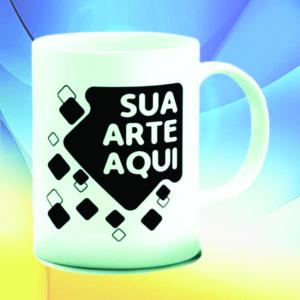 Caneca Cerâmica Tradicional Cerâmica 300ml  Sublimação Acompanha caixinha para embalar Imagens Ilustrativa