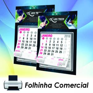 FOLHINHA COMERCIAL 27x37cm Couchê 250g 27x37cm 4x0 Sem Verniz Furo 7mm Imagens Ilustrativa