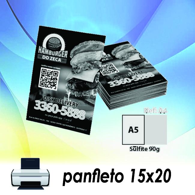 Panfletos 15x20cm 15x20cm Papel Sulfite 75g 1x1 Impressão A Laser Corte Reto Imagens Ilustrativa 8095